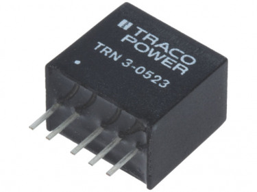 TRN3 series 3W DC/DC converter modules by TRACO POWER